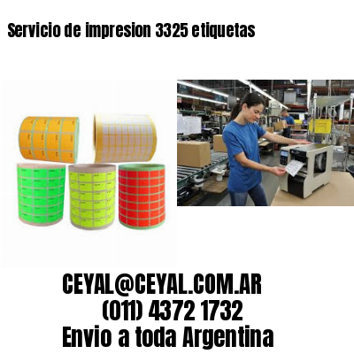 Servicio de impresion 3325 etiquetas