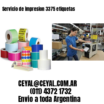 Servicio de impresion 3375 etiquetas