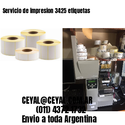 Servicio de impresion 3425 etiquetas