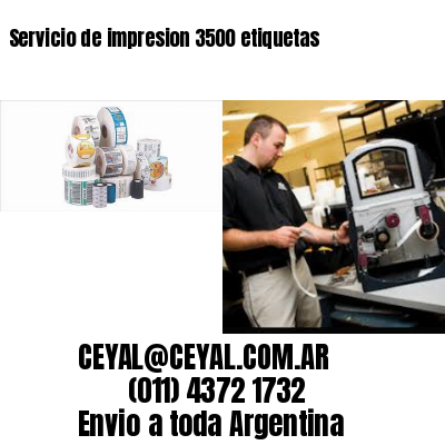 Servicio de impresion 3500 etiquetas