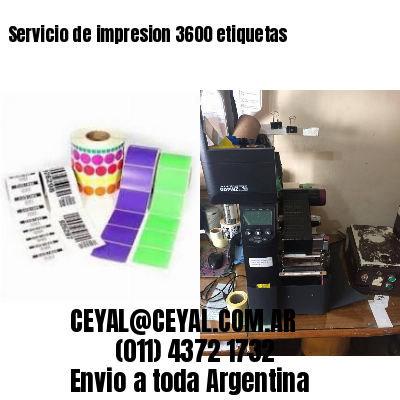 Servicio de impresion 3600 etiquetas