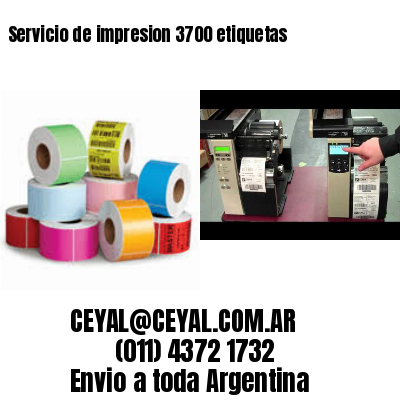 Servicio de impresion 3700 etiquetas