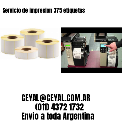 Servicio de impresion 375 etiquetas