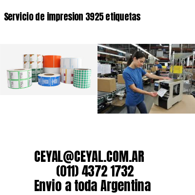 Servicio de impresion 3925 etiquetas