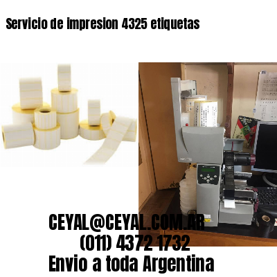 Servicio de impresion 4325 etiquetas