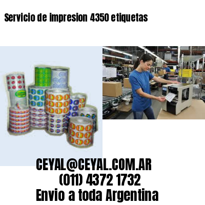 Servicio de impresion 4350 etiquetas