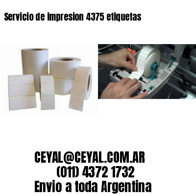 Servicio de impresion 4375 etiquetas