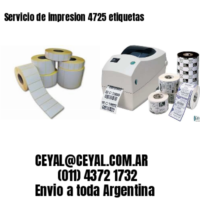 Servicio de impresion 4725 etiquetas