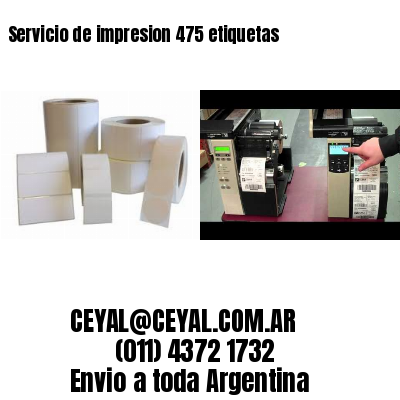 Servicio de impresion 475 etiquetas