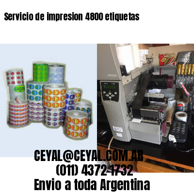 Servicio de impresion 4800 etiquetas