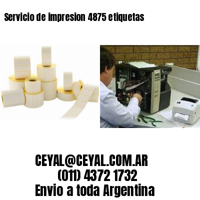 Servicio de impresion 4875 etiquetas