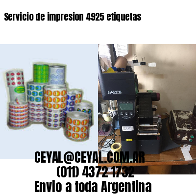 Servicio de impresion 4925 etiquetas