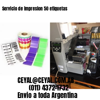 Servicio de impresion 50 etiquetas