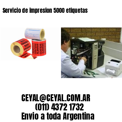 Servicio de impresion 5000 etiquetas