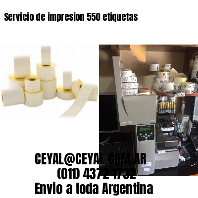 Servicio de impresion 550 etiquetas