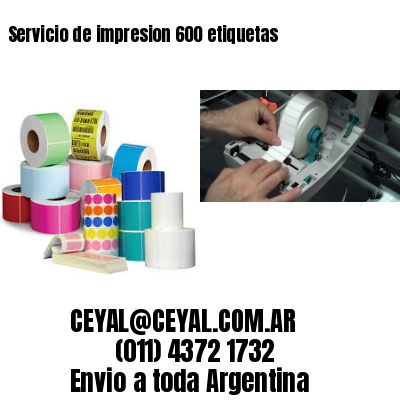 Servicio de impresion 600 etiquetas
