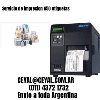 Servicio de impresion 650 etiquetas