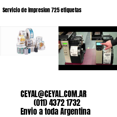 Servicio de impresion 725 etiquetas