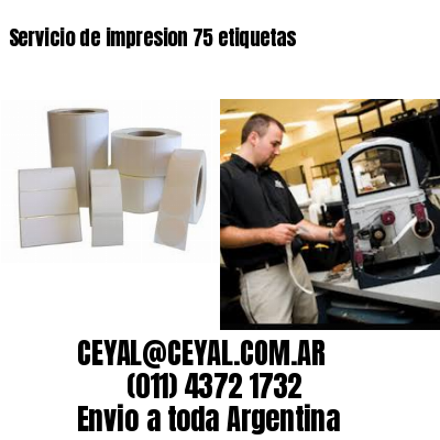 Servicio de impresion 75 etiquetas