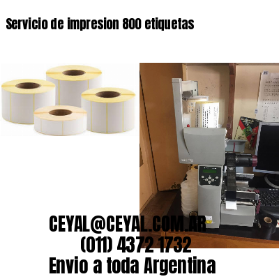 Servicio de impresion 800 etiquetas