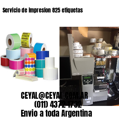 Servicio de impresion 825 etiquetas