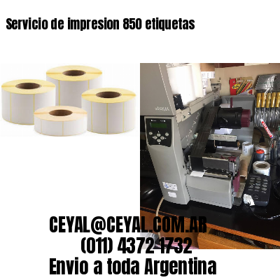 Servicio de impresion 850 etiquetas