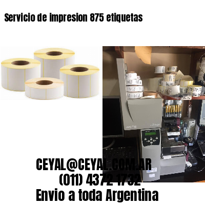 Servicio de impresion 875 etiquetas