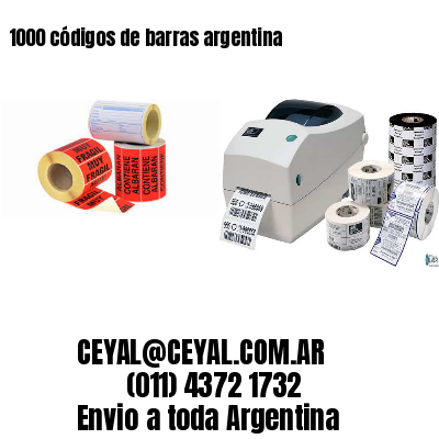 1000 códigos de barras argentina