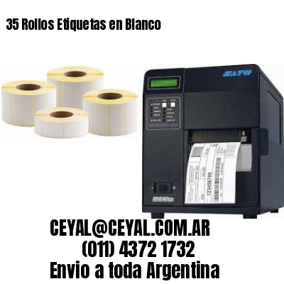 35 Rollos Etiquetas en Blanco