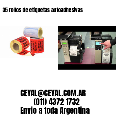 35 rollos de etiquetas autoadhesivas