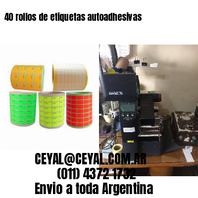 40 rollos de etiquetas autoadhesivas