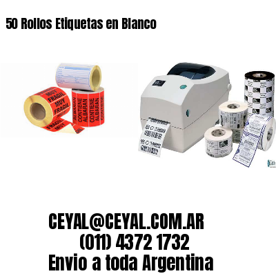 50 Rollos Etiquetas en Blanco
