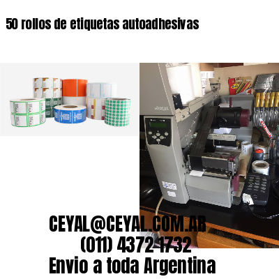 50 rollos de etiquetas autoadhesivas