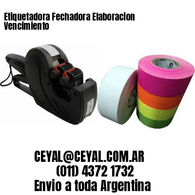 Etiquetadora Fechadora Elaboracion Vencimiento