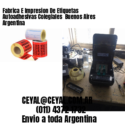 Fabrica E Impresion De Etiquetas Autoadhesivas Colegiales  Buenos Aires Argentina