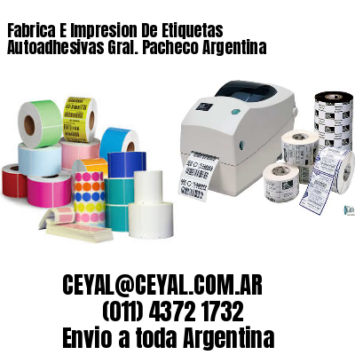 Fabrica E Impresion De Etiquetas Autoadhesivas Gral. Pacheco Argentina
