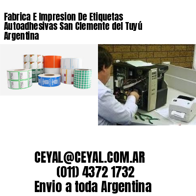 Fabrica E Impresion De Etiquetas Autoadhesivas San Clemente del Tuyú Argentina