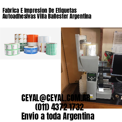 Fabrica E Impresion De Etiquetas Autoadhesivas Villa Ballester Argentina