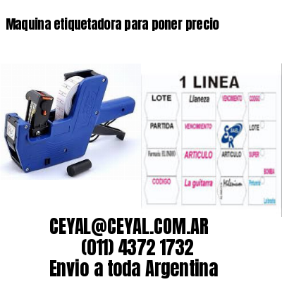 Maquina etiquetadora para poner precio