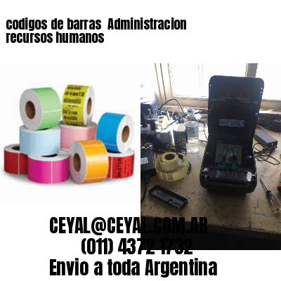 codigos de barras 	Administracion recursos humanos