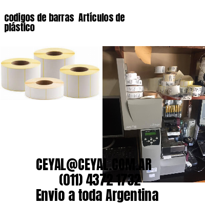 codigos de barras 	Artículos de plástico