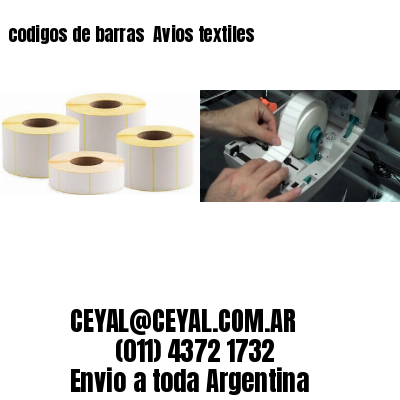 codigos de barras 	Avios textiles