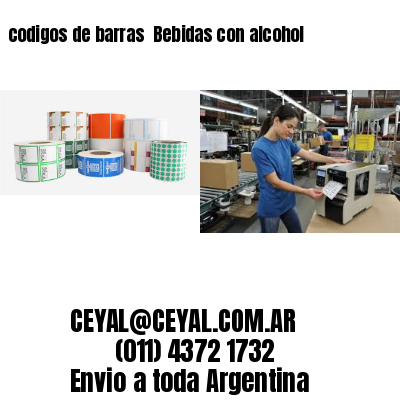 codigos de barras 	Bebidas con alcohol