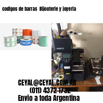 codigos de barras 	Bijouterie y joyeria