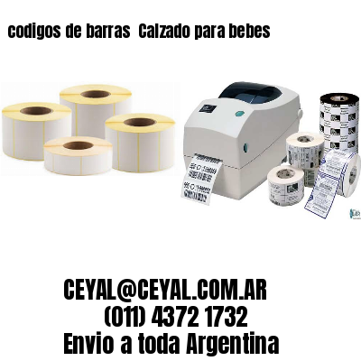codigos de barras 	Calzado para bebes