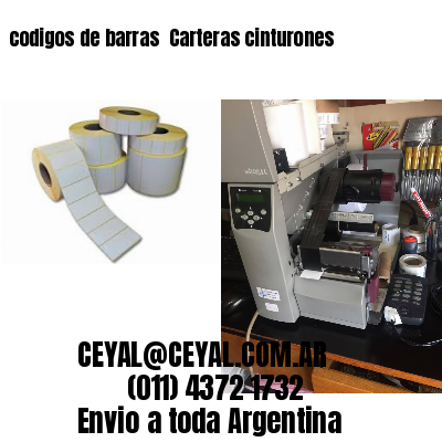 codigos de barras 	Carteras cinturones
