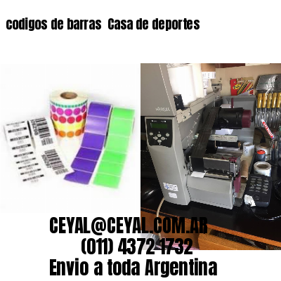 codigos de barras 	Casa de deportes