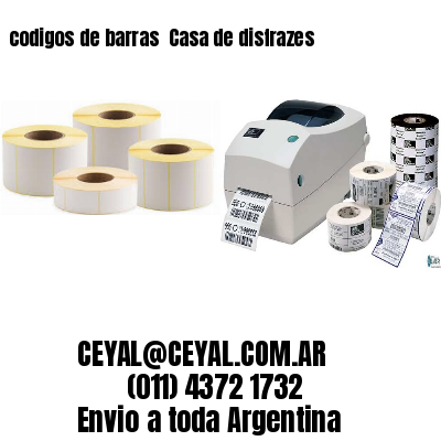 codigos de barras 	Casa de disfrazes