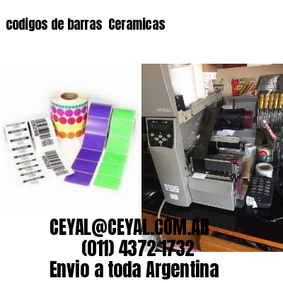 codigos de barras 	Ceramicas
