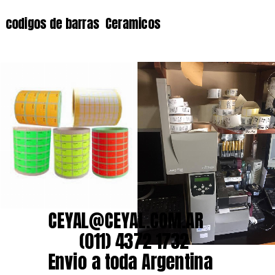 codigos de barras 	Ceramicos